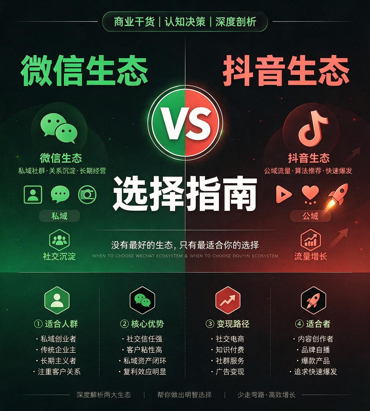 做推广押微信还是抖音?微信生态 vs 抖音生态选择指南
